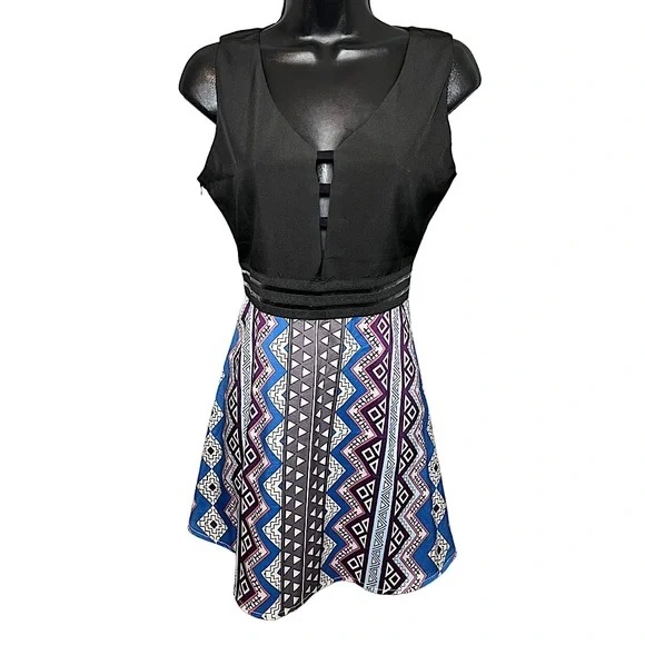 Fancyqube Dresses | Geometric Print Dress | Color: Black | Size: S | Jpren17's Closet Fancyqube Dresses | Geometric Print Dress | Color: Black | Size: S | Jpren17's Closet